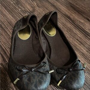 Michael Kors Brown Ballet Flats with Bow